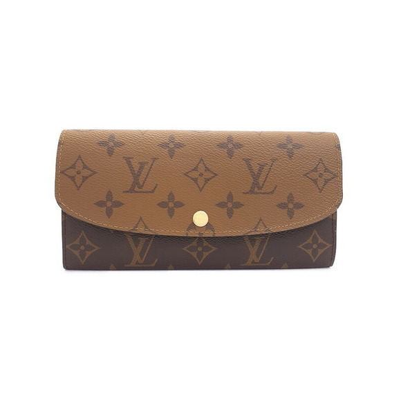 Louis Vuitton Portefeuille Bifold Monogram Emily Reverse Wallet Long - Picture 1 of 5